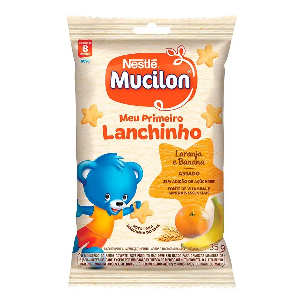 Imagem do produto CEREAL INFANTIL MUCILON SNACKS LARANJA E BANANA 35G