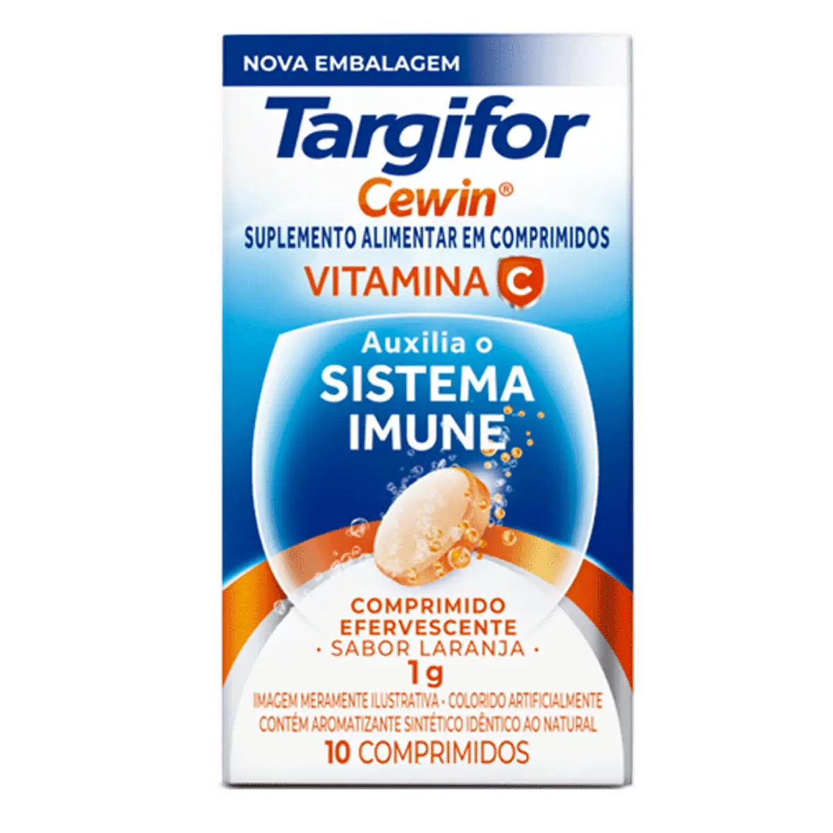 Thumbnail de CEWIN 1G COM 10 COMPRIMIDOS EFERVESCENTES SABOR LARANJA SANOFI