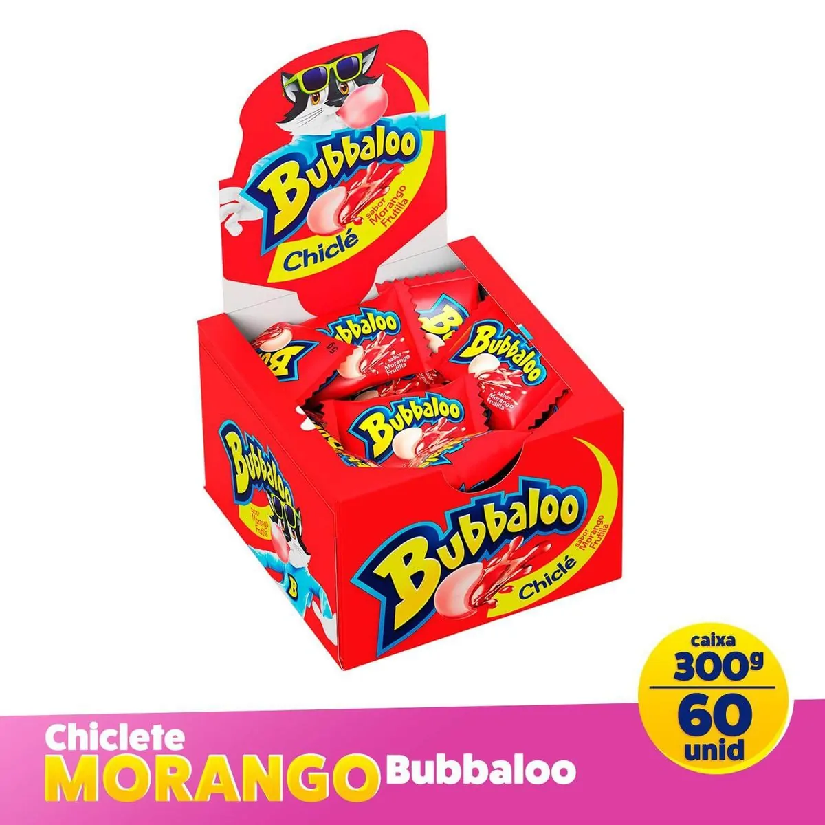 Thumbnail de CHICLETE BUBBALOO MORANGO