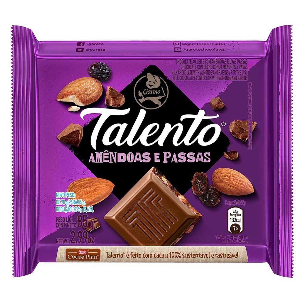 Thumbnail de CHOCOLATE TALENTO AMENDOA E PASSAS