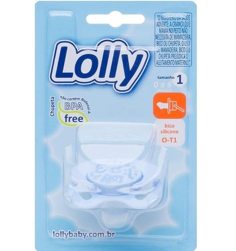Imagem do produto CHUPETA LOLLY BORBOLETA SILICONE ORTODONTICA T2 NEUTRA