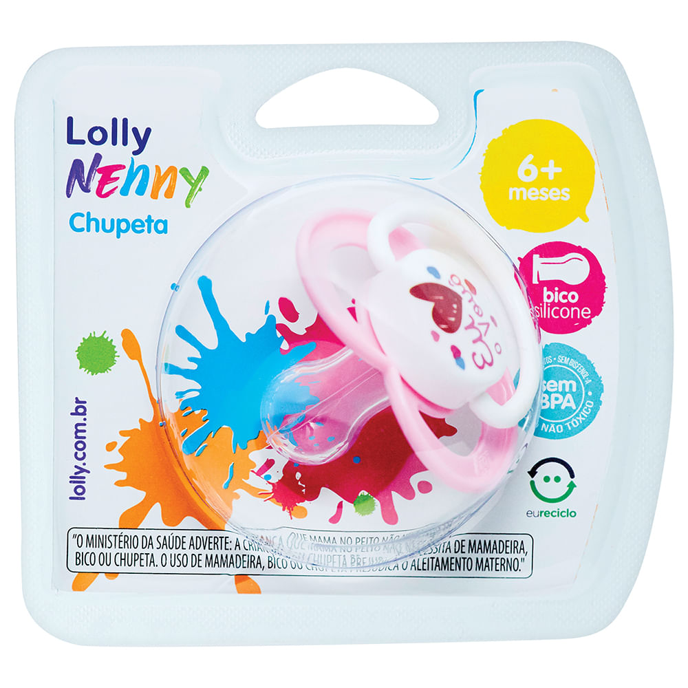 Imagem do produto CHUPETA LOLLY CLASSIC SILICONE ORTODONTICA TAMANHO 2 ROSA