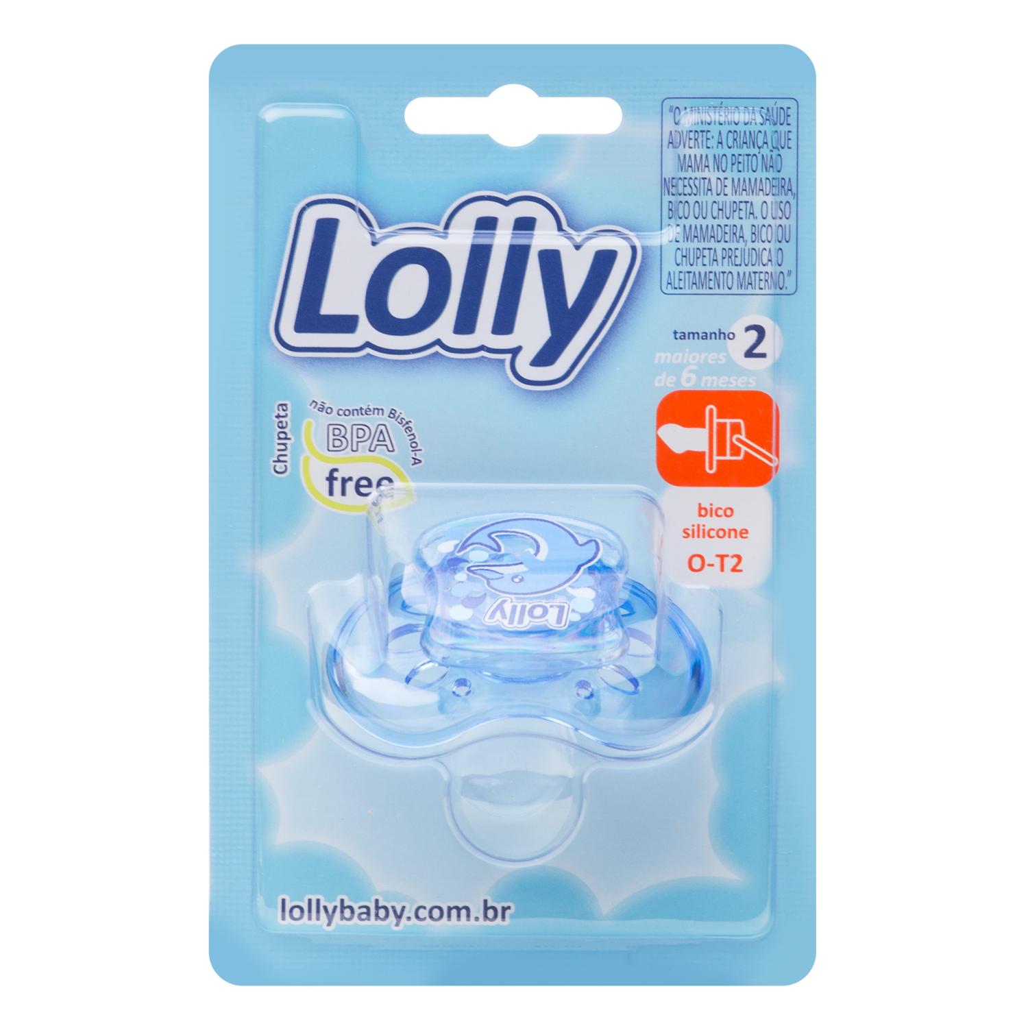 Imagem do produto CHUPETA LOLLY OCEANO MASCOTE SILICONE ORTODONTICA TAMANHO 2 AZUL