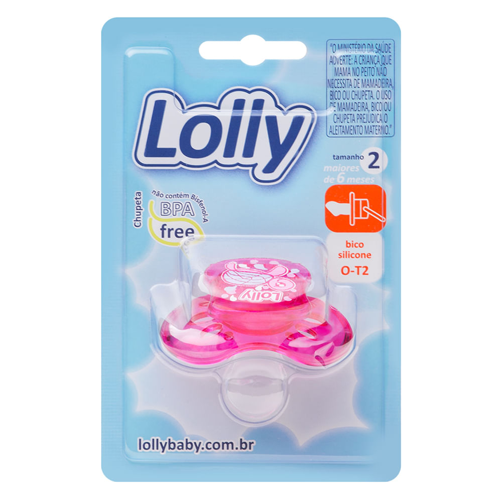 Imagem do produto CHUPETA LOLLY OCEANO MASCOTE SILICONE ORTODONTICA TAMANHO 2 ROSA