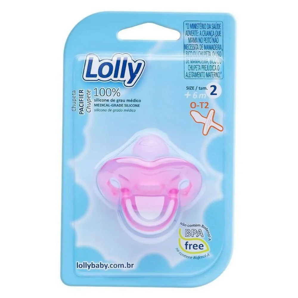 Imagem do produto CHUPETA LOLLY TIP SILICONE REDONDA TAMANHO 2 ROSA