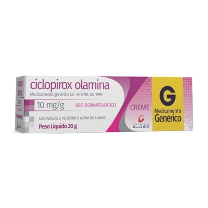 Imagem do produto CICLOPIROX OLAMINA 10MG/G CREME 20G GLOBO
