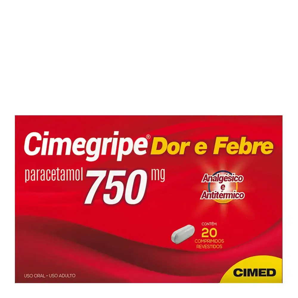 Thumbnail de CIMEGRIPE DOR E FEBRE 750MG COM 20 COMPRIMIDOS CIMED