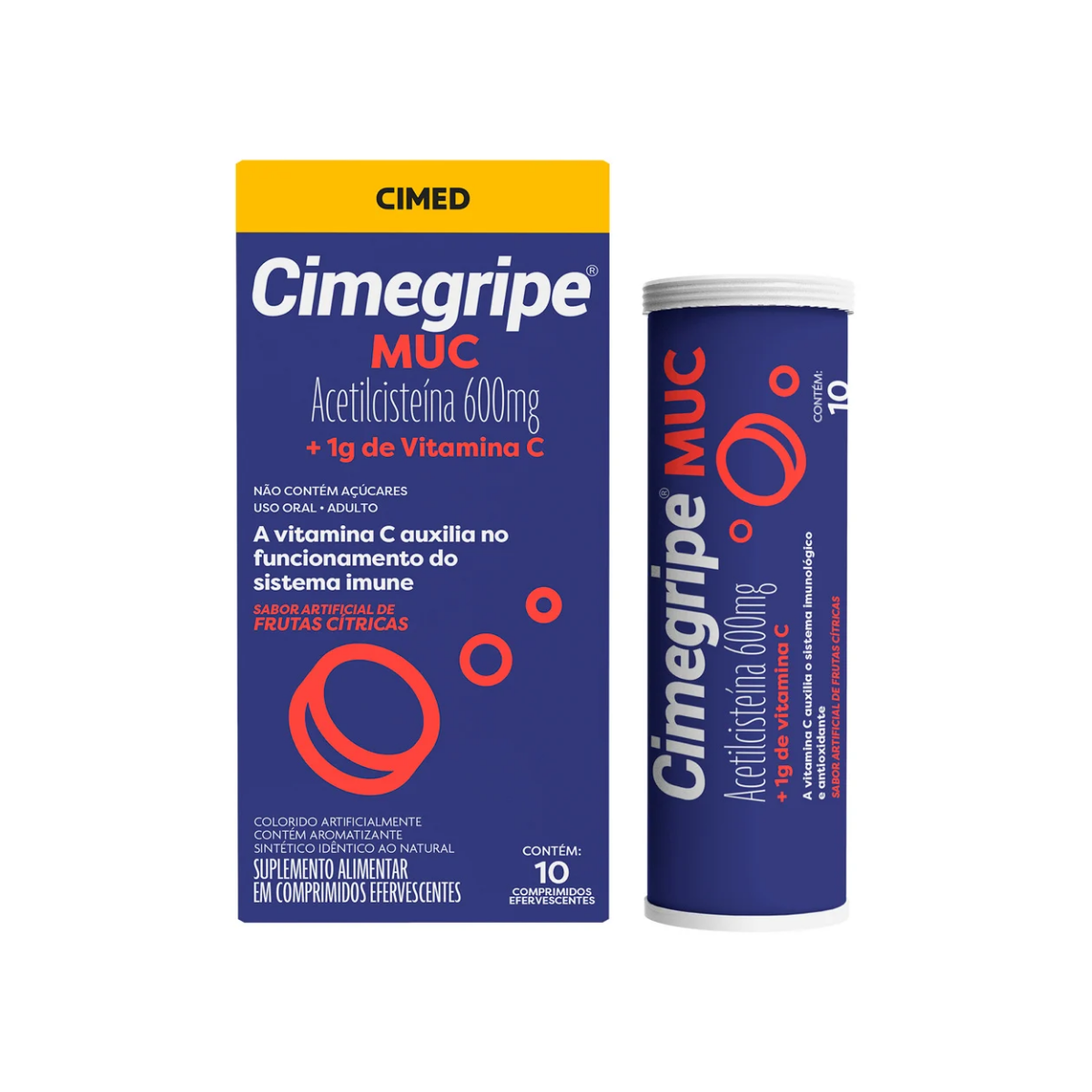 Thumbnail de CIMEGRIPE MUC EFERVESCENTE COM 10 COMPRIMIDOS CIMED