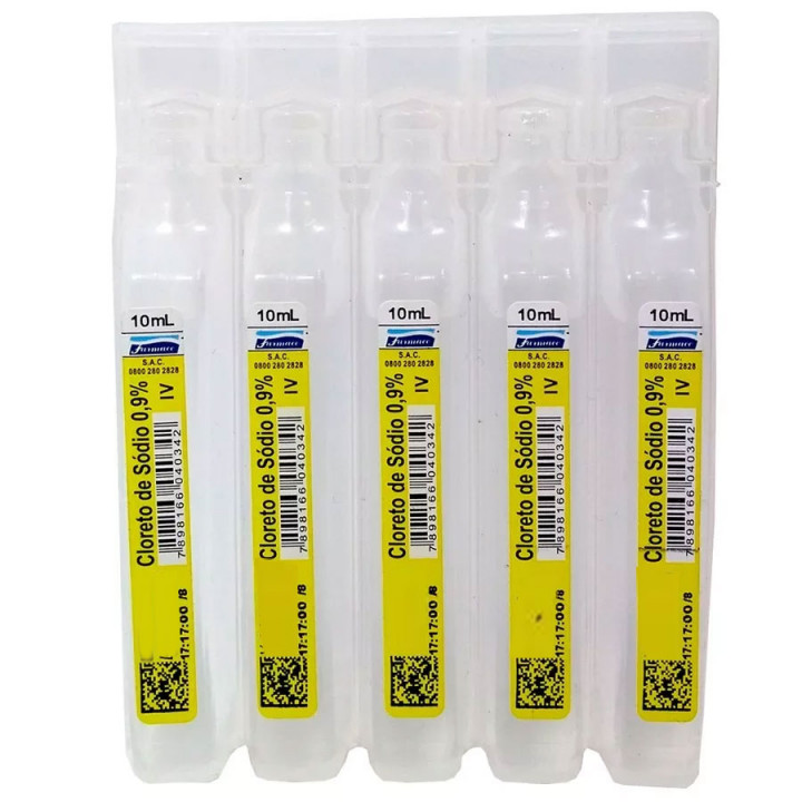 Imagem do produto CLORETO DE SODIO 9MG/ML SOLUCAO INJETAVEL FARMACE CAIXA COM 200 FRASCOS 10ML
