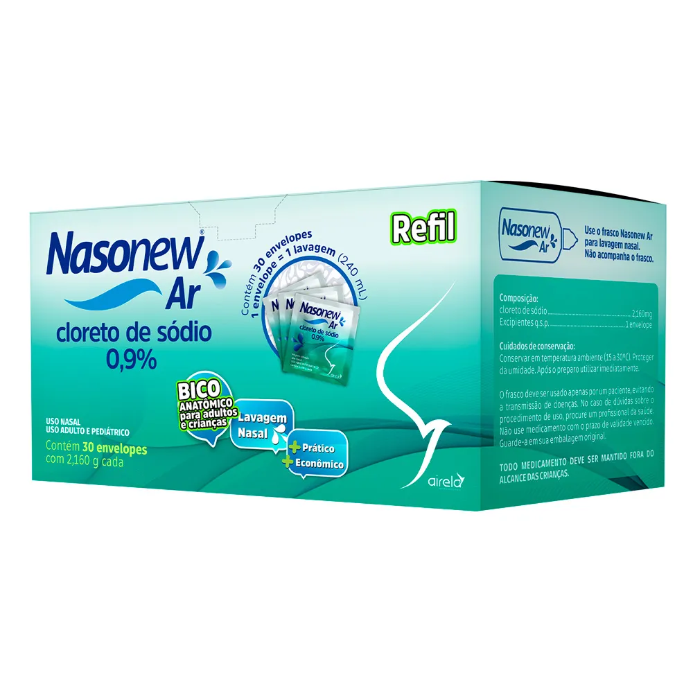 Imagem do produto CLORETO DE SODIO REFIL NASONEB AIRELA COM 30 ENVELOPES 2.16G