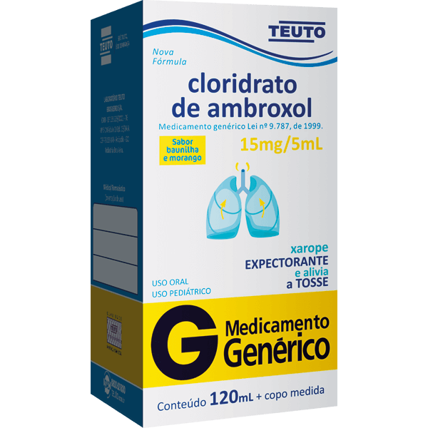 Imagem do produto CLORIDRATO DE AMBROXOL 3MG/ML TEUTO XAROPE 120ML