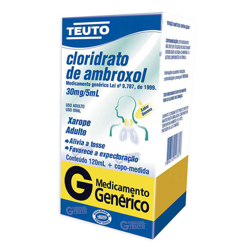Imagem do produto CLORIDRATO DE AMBROXOL 6MG/ML TEUTO XAROPE 120ML