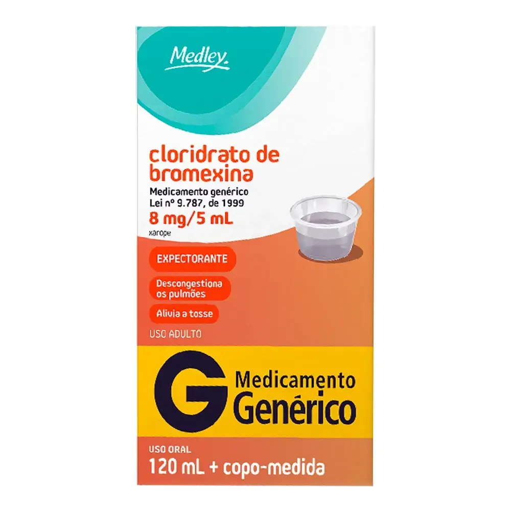 Thumbnail de CLORIDRATO DE BROMEXINA 8MG/5ML SANOFI MEDLEY XAROPE 120ML