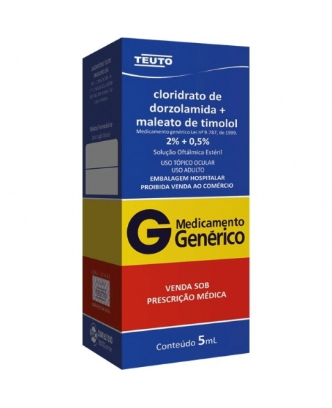 Imagem do produto CLORIDRATO DE DORZOLAMIDA E MALEATO DE TIMOLOL 20 E 5MG/ML NOVA QUIMICA GENERICOS FRASCO COM 5ML
