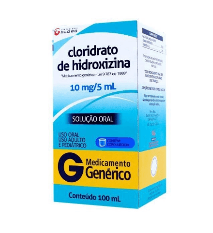 Imagem do produto CLORIDRATO DE HIDROXIZINA 10MG/5ML GLOBO SOLUCAO ORAL 100ML