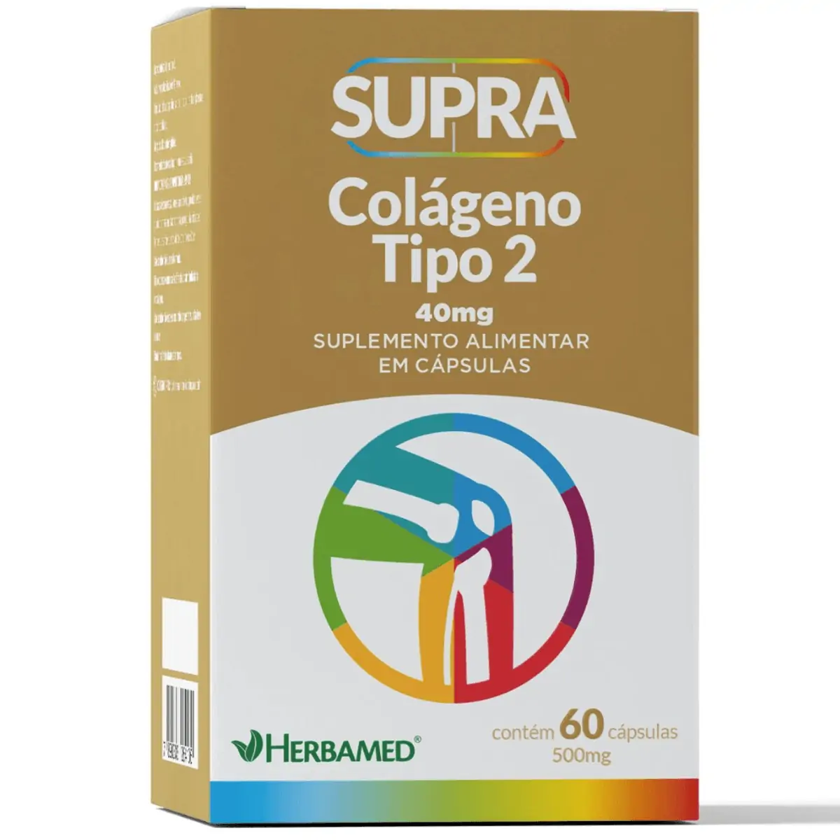 Imagem do produto COLAGENO TIPO 2 SUPRA 40MG HERBAMED CAIXA COM 60 CAPSULAS