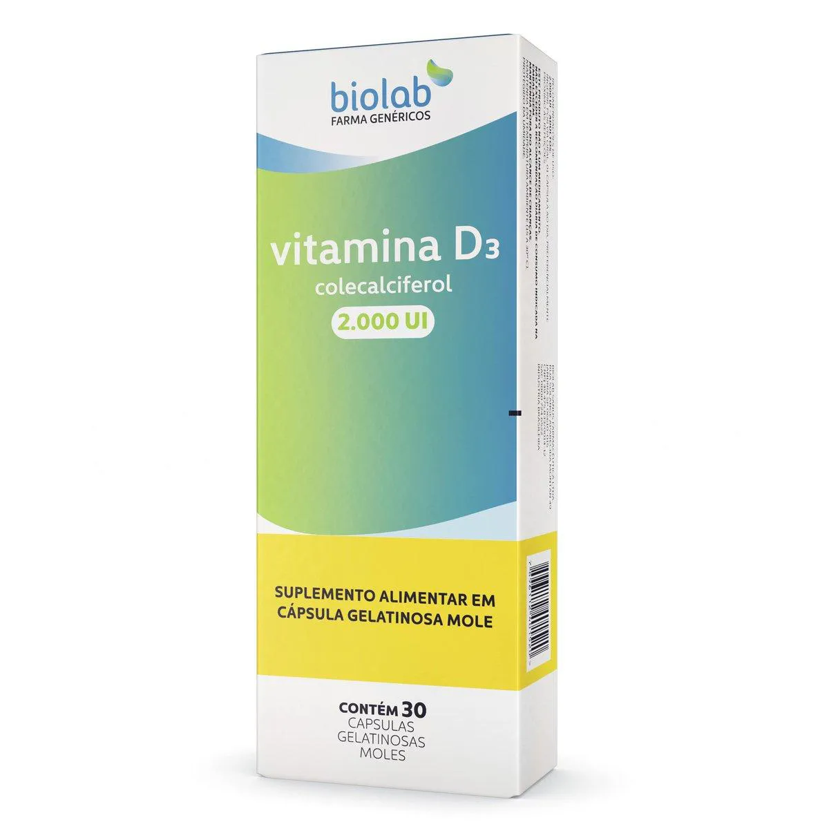 Imagem do produto COLECALCIFEROL 2000UI BIOLAB GENERICOS CAIXA COM 30 CAPSULAS