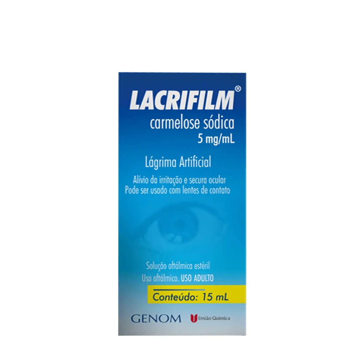 COLIRIO LACRIFILM 5MG/ML SOLUCAO OFTALMICA FRASCO GOTAS COM 15ML