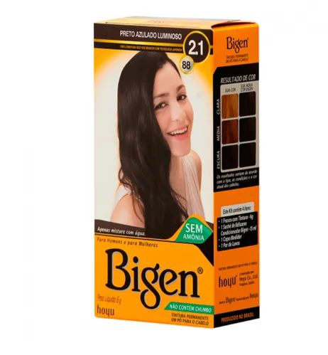 Imagem do produto COLORACAO EM PO BIGEN 88 PRETO AZULADO LUMINOSO CLESS