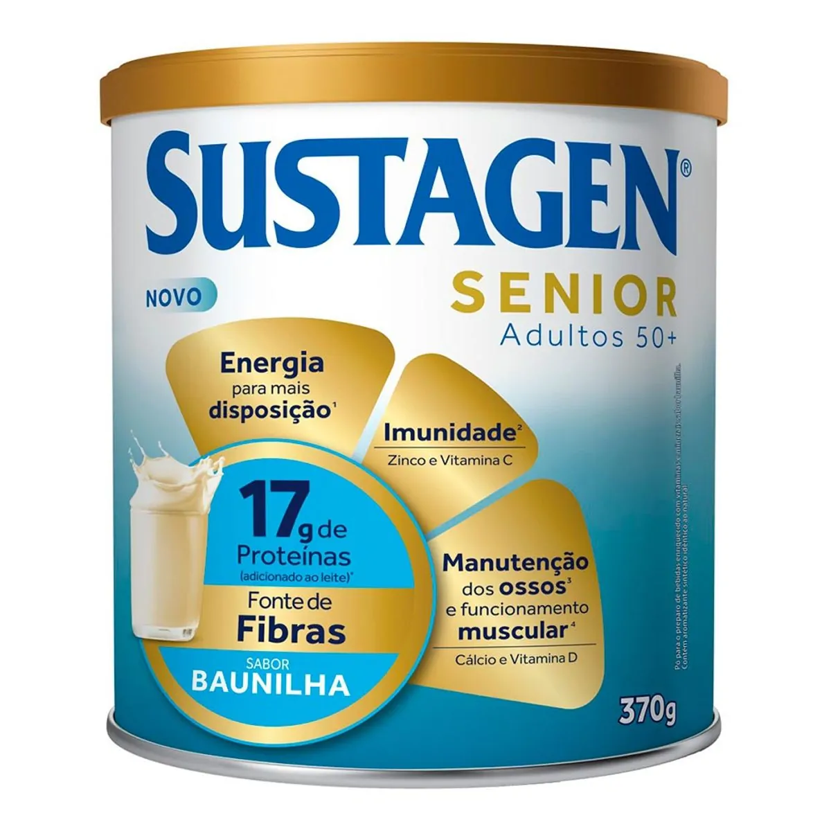 Imagem do produto COMPLEMENTO ALIMENTAR SUSTAGEN SENIOR SABOR BAUNILHA 370G