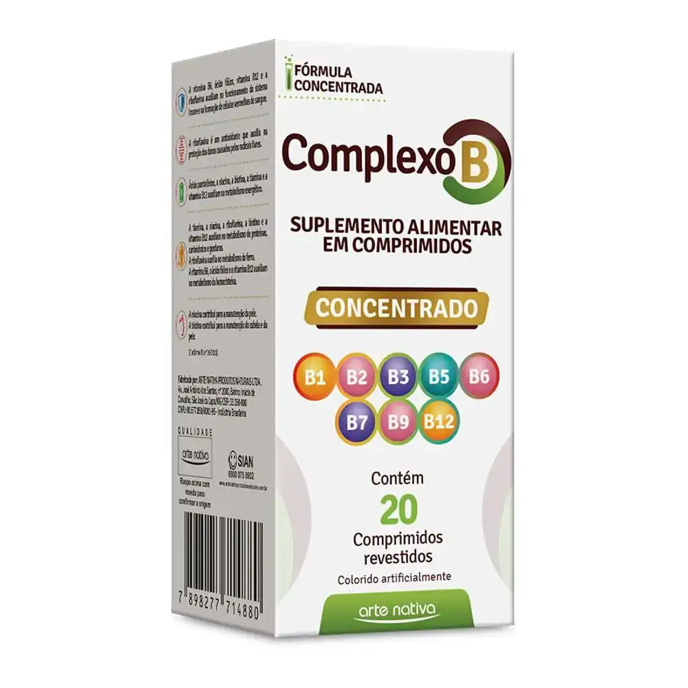 Imagem do produto COMPLEXO B CONCENTRADO COM 20 COMPRIMIDOS