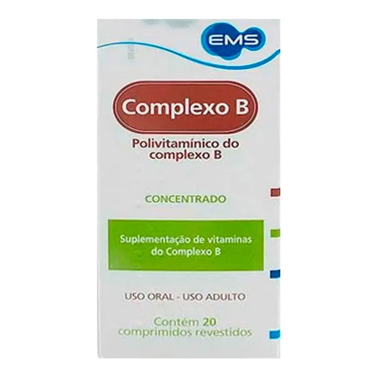 Imagem do produto COMPLEXO B EMS MARCAS CAIXA COM 12 FRASCOS DE 20 COMPRIMIDOS REVESTIDOS