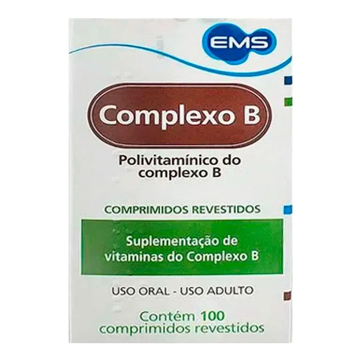 Imagem do produto COMPLEXO B EMS MARCAS FRASCO COM 100 COMPRIMIDOS REVESTIDOS