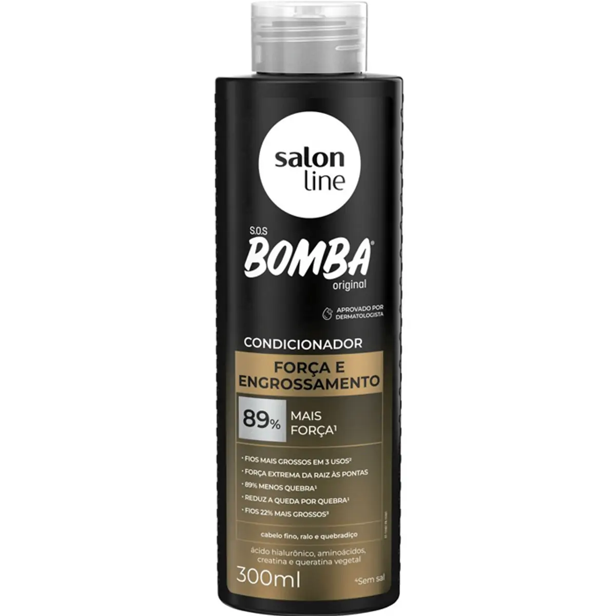Imagem do produto CONDICIONADOR SALON LINE SOS BOMBA FORCA E ENGROSSAMENTO 300ML
