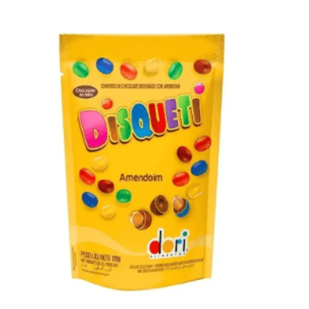 Imagem do produto CONFEITO DE AMENDOIM E CHOCOLATE DISQUETI POUCH 120G