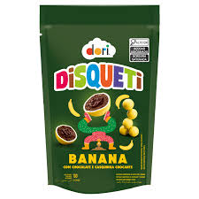 Imagem do produto CONFEITO DE CHOCOLATE DISQUETI SABOR BANANA 100G