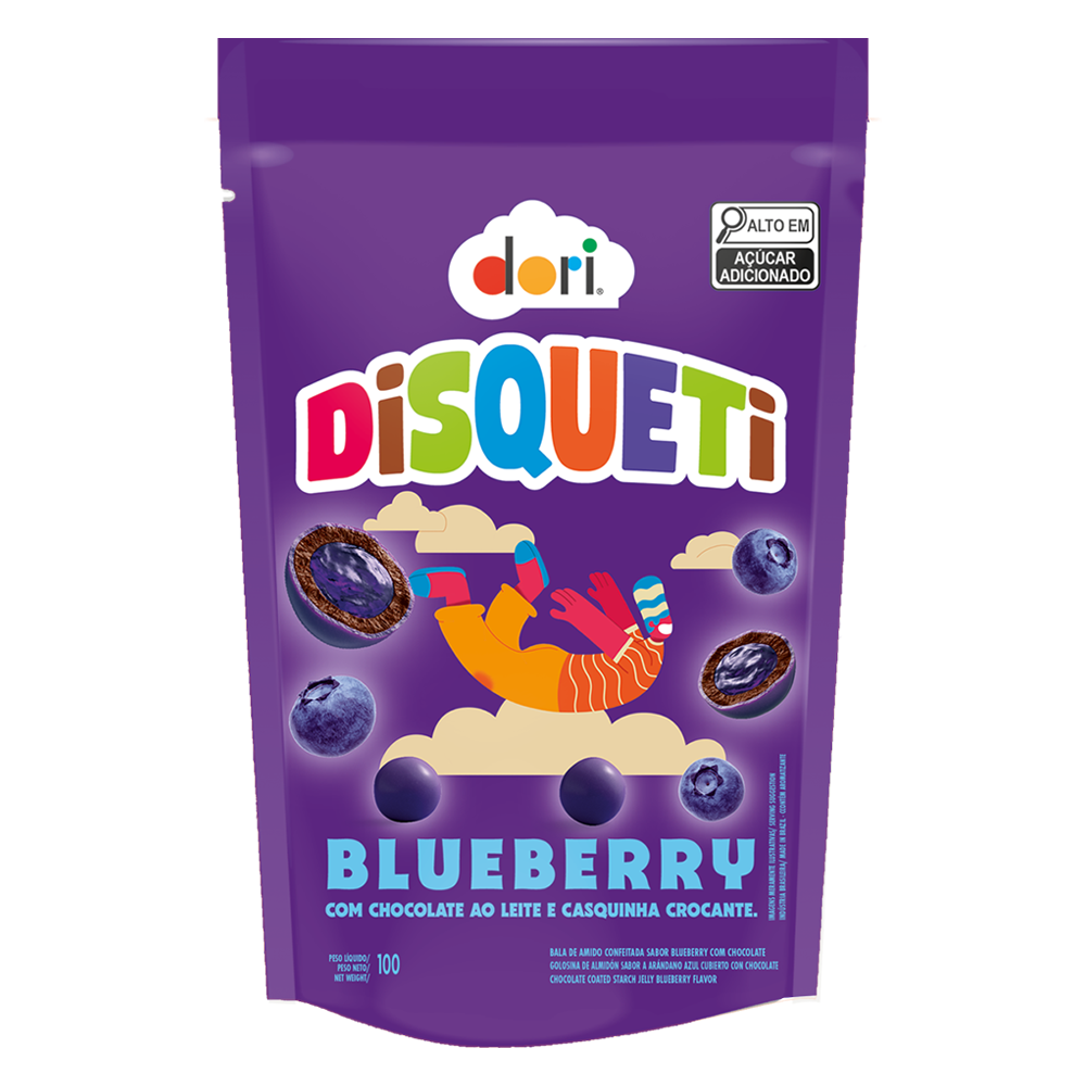 Imagem do produto CONFEITO DE CHOCOLATE DISQUETI SABOR BLUEBERRY 100G