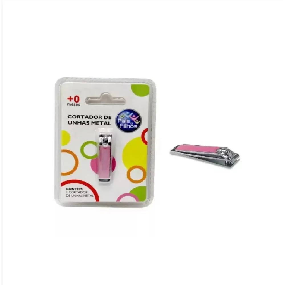 Imagem do produto CORTADOR DE UNHAS INFANTIL METAL ROSA