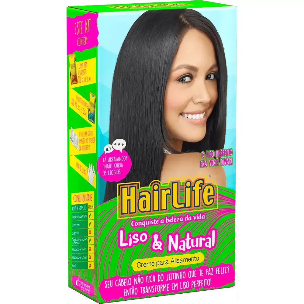 Imagem do produto CREME ALISANTE HAIRLIFE KIT LISO E NATURAL