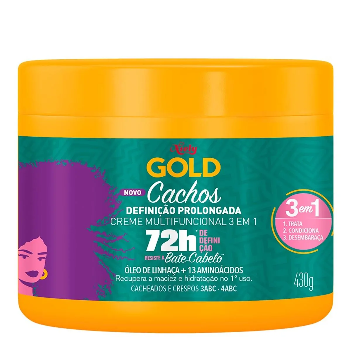 Thumbnail de CREME CONDICIONANTE NIELY GOLD CACHOS DEFINIDOS PRO 430ML