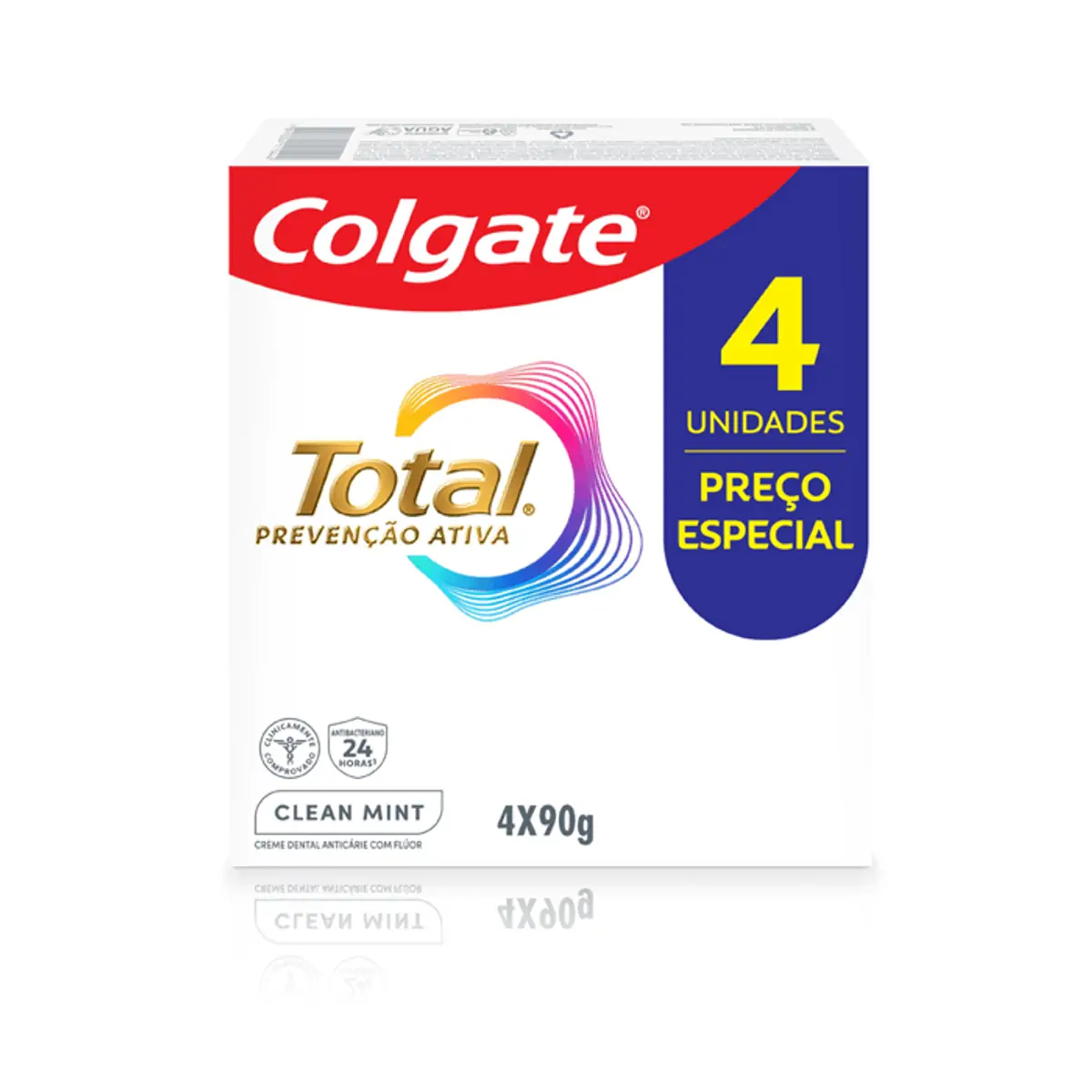 Imagem do produto CREME DENTAL COLGATE TOTAL 12 CLEAN MINT LEVE 4 PAGUE 3 90G
