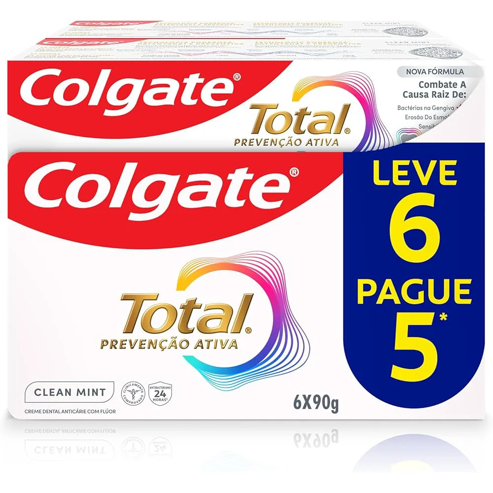 Imagem do produto CREME DENTAL COLGATE TOTAL 12 CLEAN MINT LEVE 6 PAGUE 5 90G