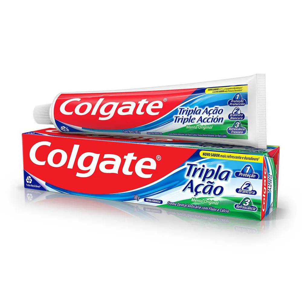 CREME DENTAL COLGATE TRIPLA ACAO MENTA ORIGINAL 180G