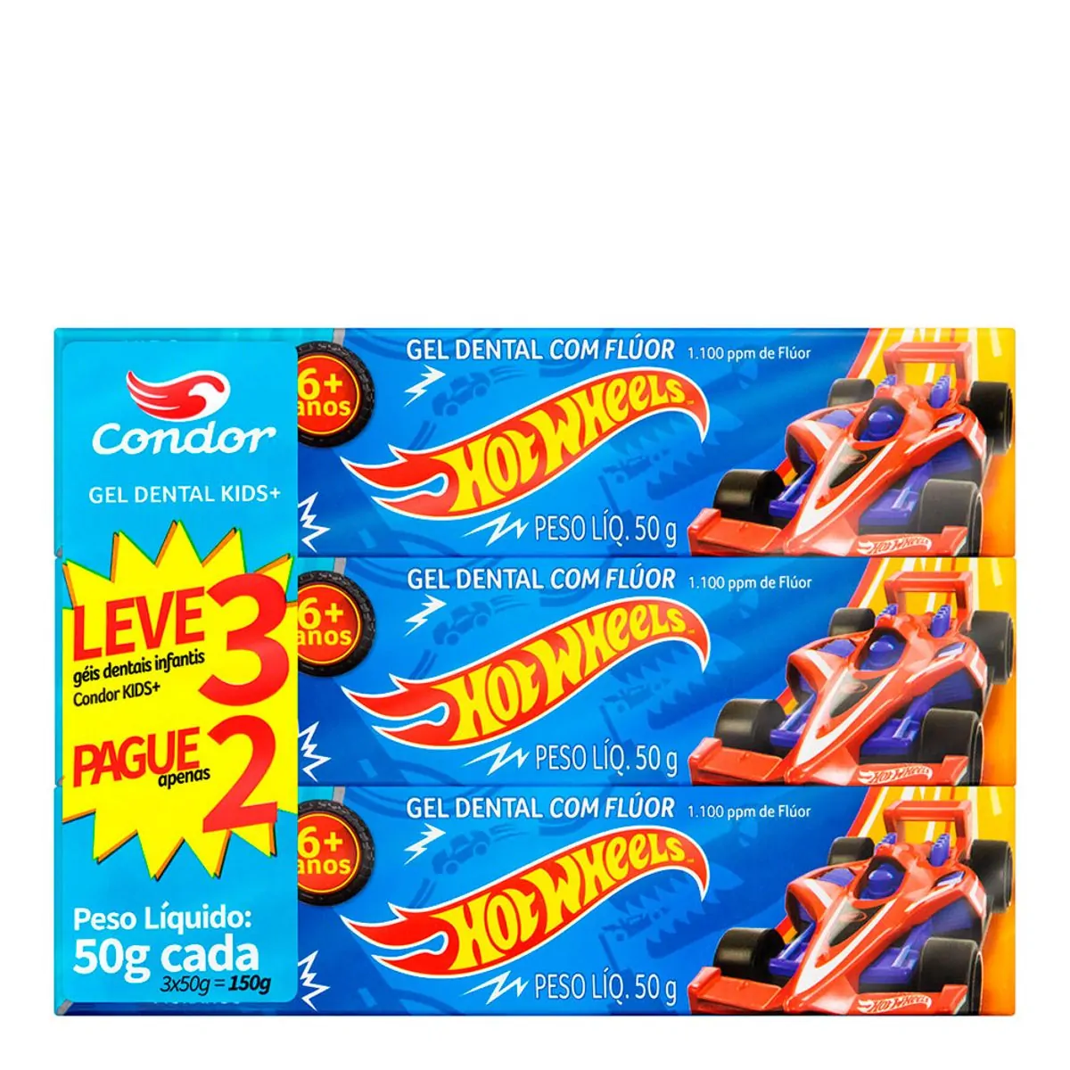 Imagem do produto CREME DENTAL CONDOR HOTWHEELS 50G