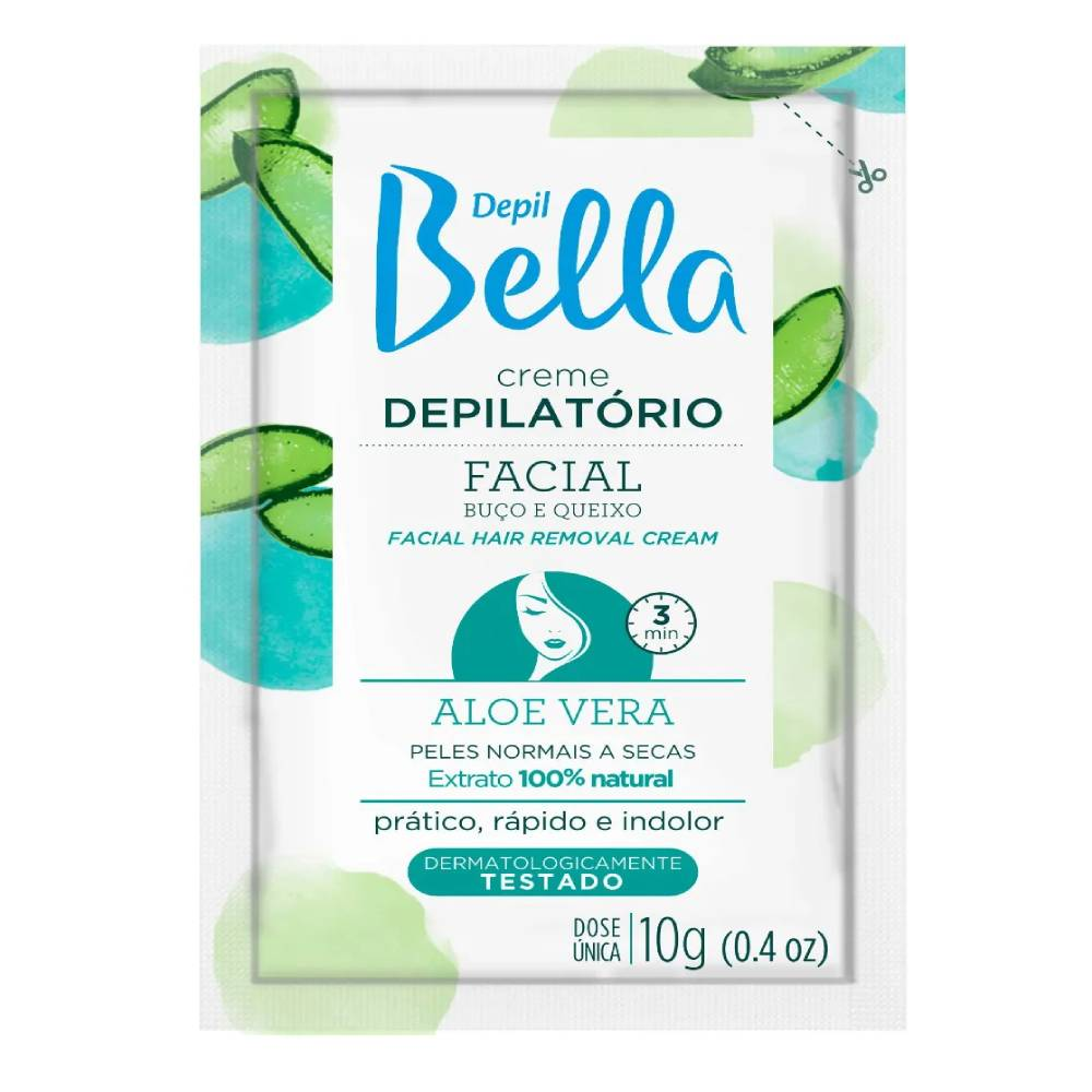 Imagem do produto CREME DEPILATORIO FACIAL DEPILBELLA ALOE VERA 10G