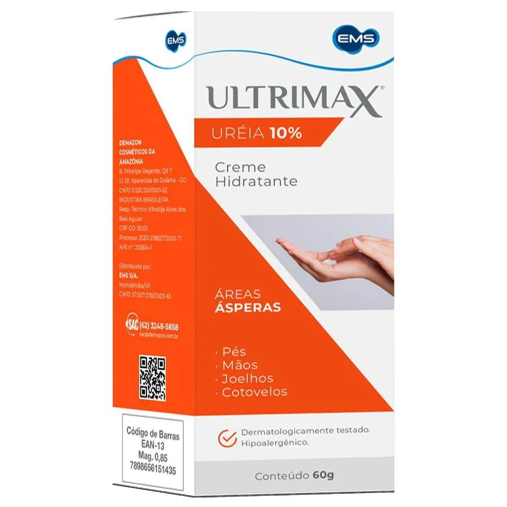 CREME HIDRATANTE ULTRIMAX UREIA 10% EMS 60G