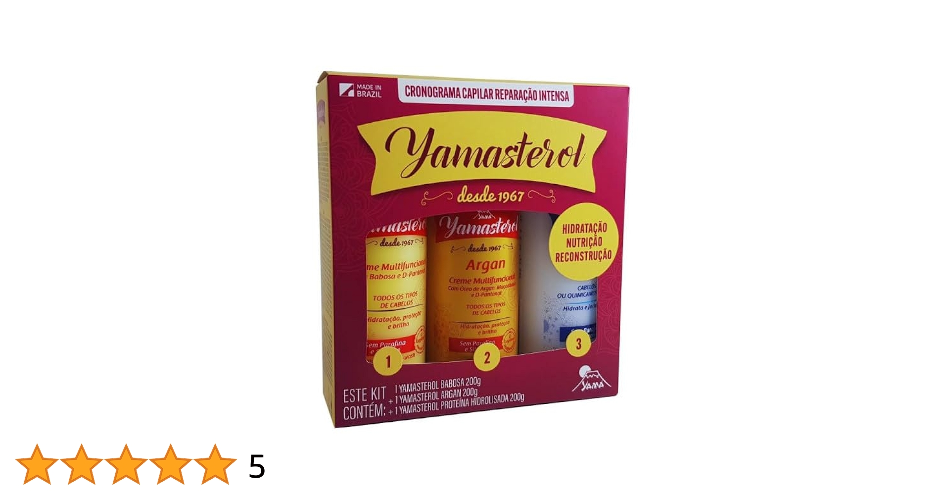 Imagem do produto CREME MULTIFUNCIONAL YAMA YAMASTEROL BABOSA ARGAN E PROTEINA 200G