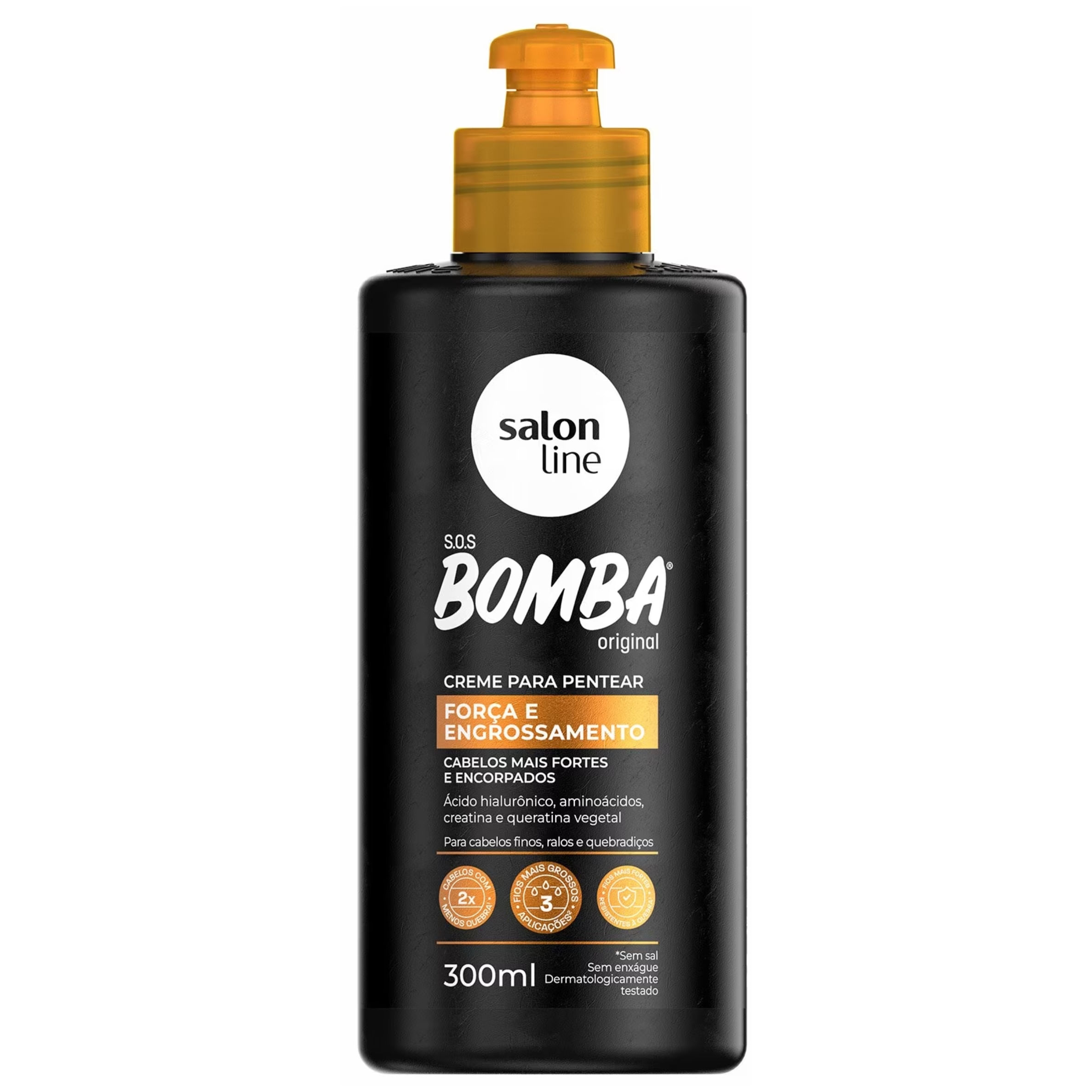 Thumbnail de CREME PARA PENTEAR SALON LINE SOS BOMBA FORCA E ENGROSSAMENTO 300ML