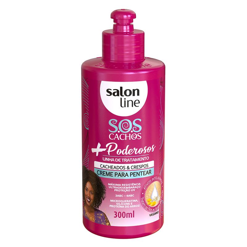 Imagem do produto CREME PARA PENTEAR SALON LINE SOS MAIS PODEROSO ONDULADOS E CACHEADOS 300ML