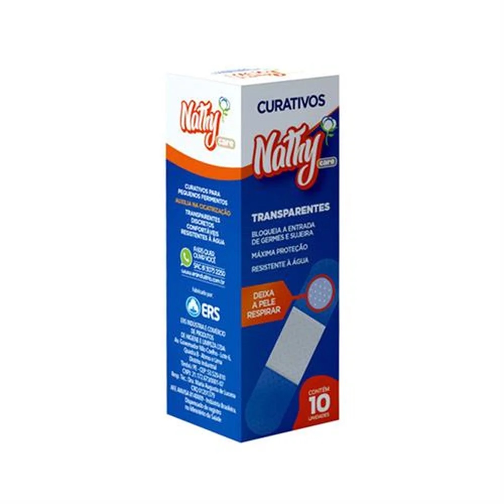 Imagem do produto CURATIVO ADESIVO NATHY TRANSPARENTE COM 10 UNIDADES