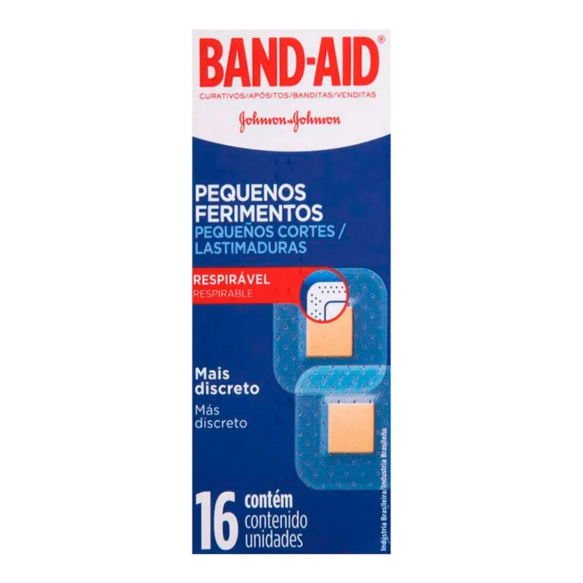 Imagem do produto CURATIVO BAND AID PEQUENOS FERIMENTOS COM 16 UNIDADES