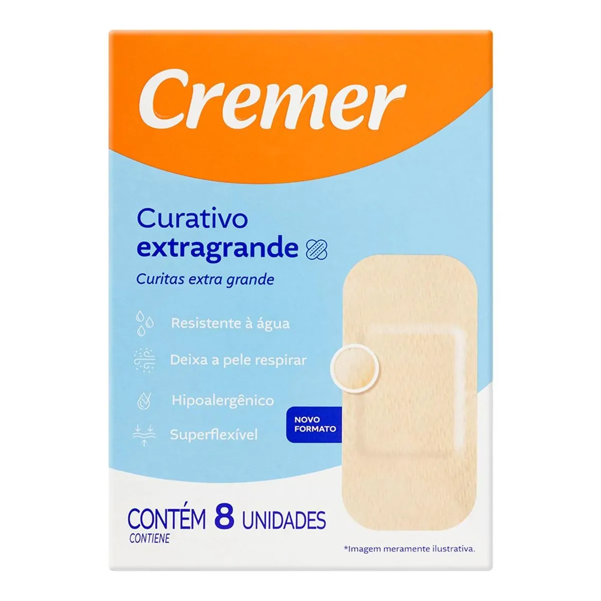 CURATIVO CREMER EXTRA GRANDE COM 8 UNIDADES