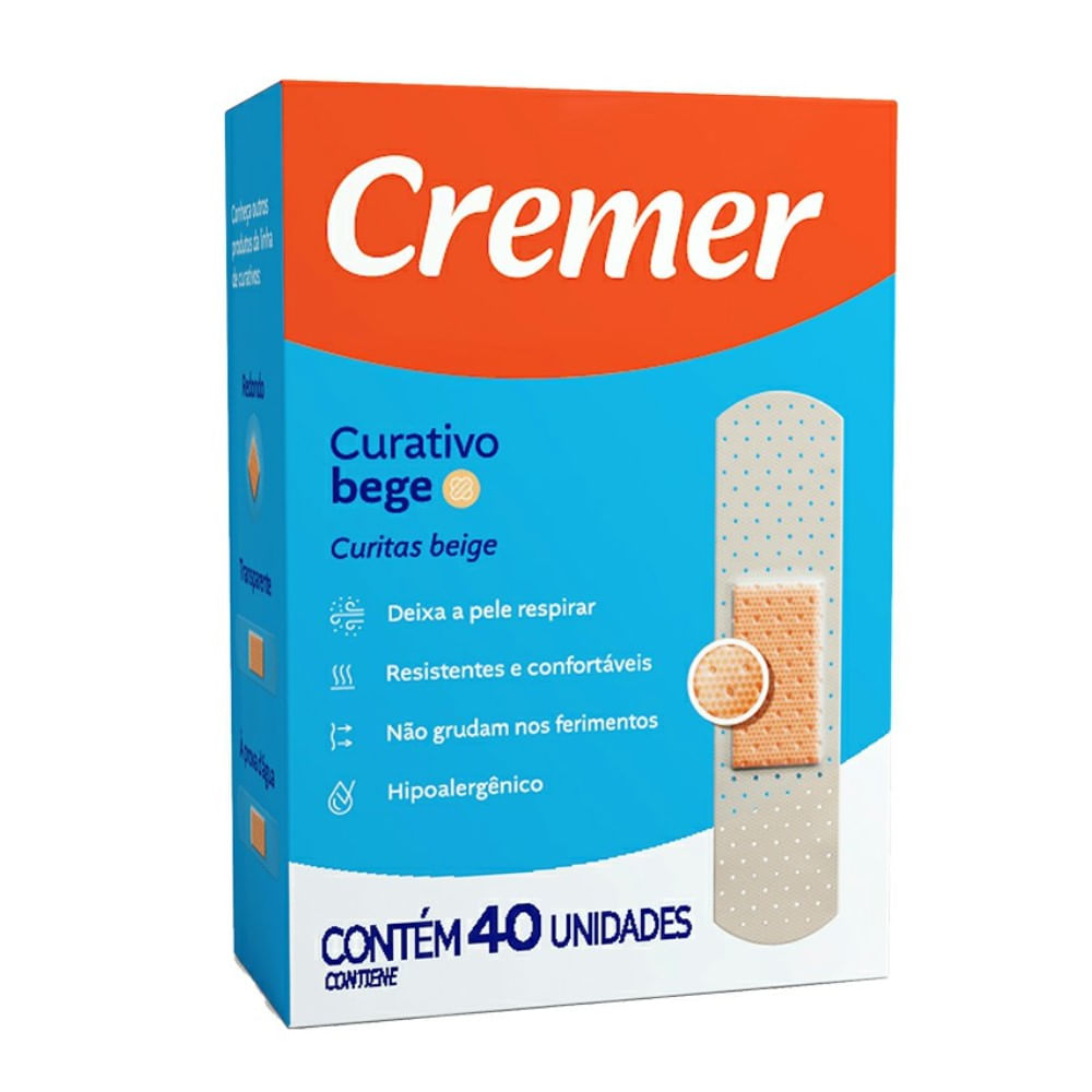 Imagem do produto CURATIVO CREMERCARE BEGE COM 40 UNIDADES