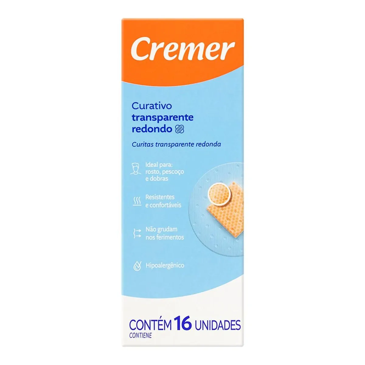 Imagem do produto CURATIVO CREMERCARE REDONDO COM 16 UNIDADES