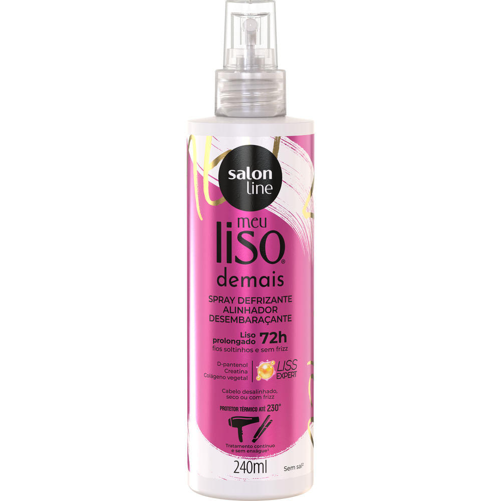 Imagem do produto DEFRIZANTE SPRAY SALON LINE MEU LISO PARA TODOS OS CABELOS 240ML