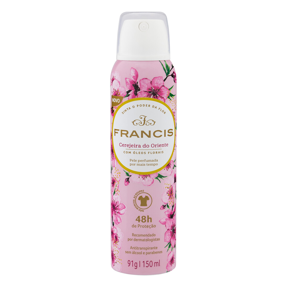 Imagem do produto DESODORANTE AEROSOL FRANCIS CLASSICO ROSA 150ML